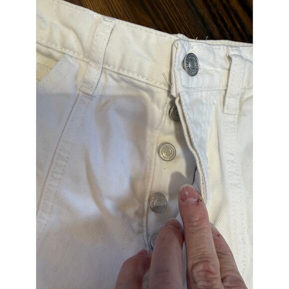 KanCan White Wide Leg High Waisted Button Fly Jeans Size 9/28 - Picture 6 of 12